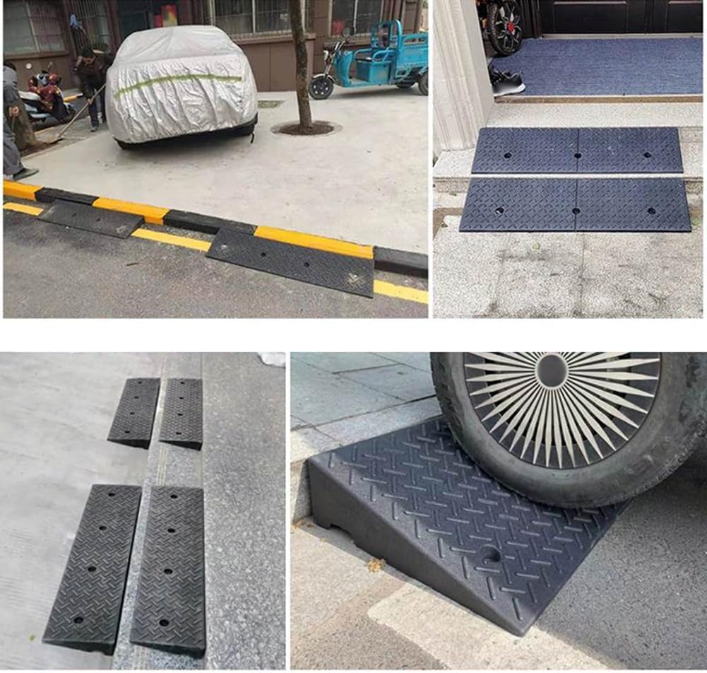 Rubber Driveway Curb Ramp, Heavy Duty Shed & Threshold Ramp, Slope Ramp for Vehicles Cars Bike Scooter Wheelchairs Pet Mobility (Size : Height 14cm (5.5inch))