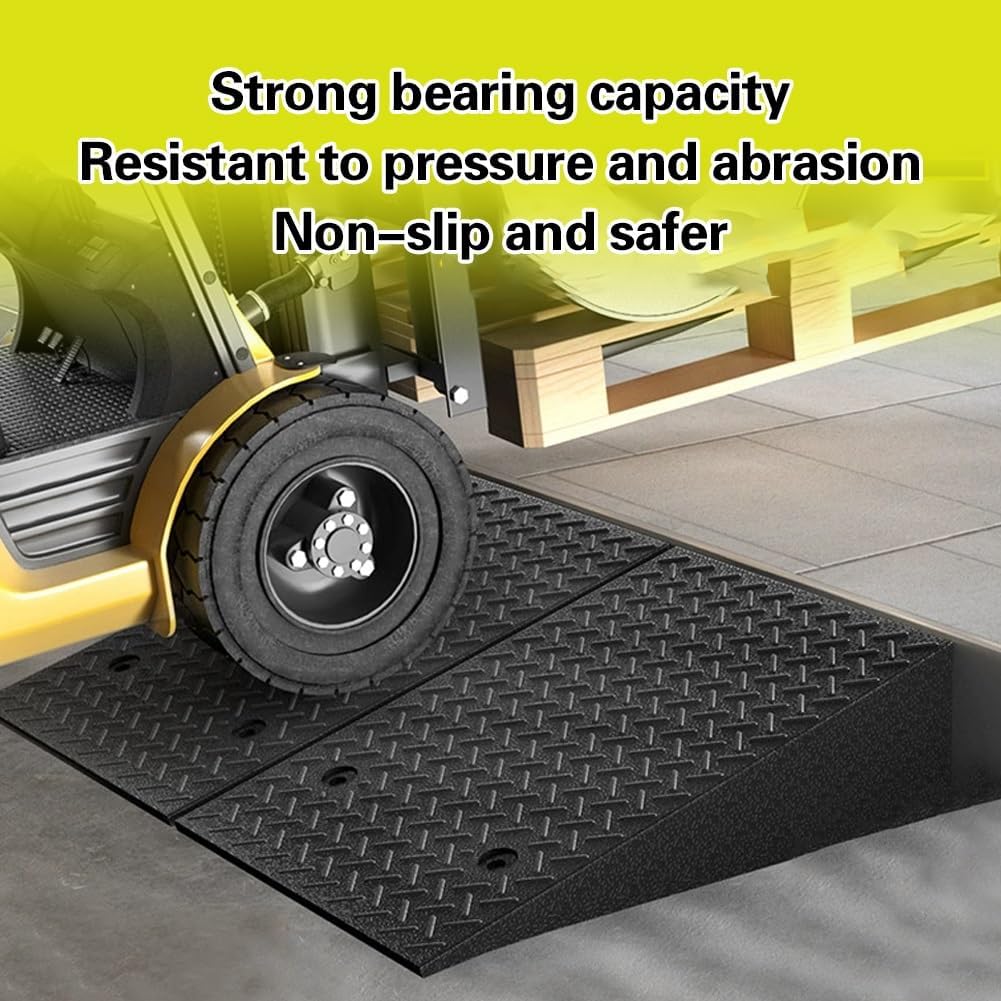 Curb Ramps Driveway Ramps Portable Shed Ramps Threshold Ramps for Cars Wheelchairs Bikes Motorcycles(19.7x31.5x5.1in)