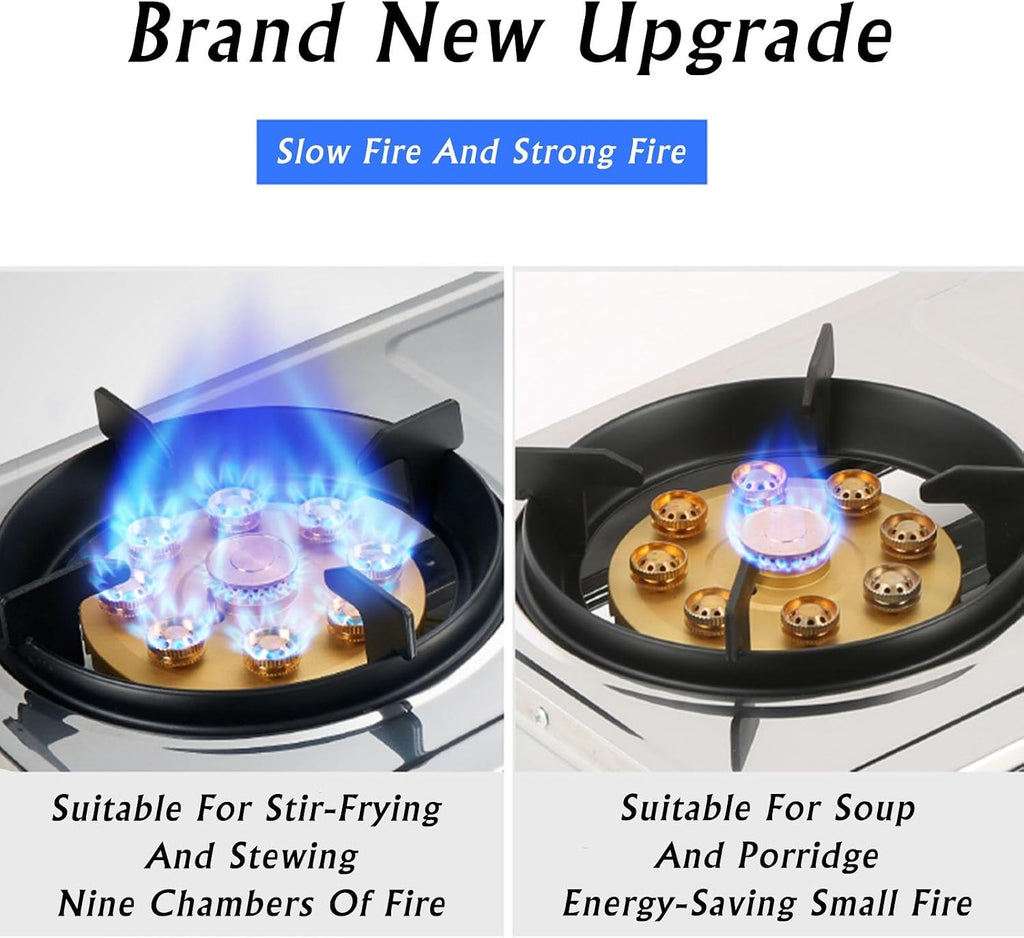 Propane Stove 2 Burners Portable Propane Stove,24566.4BTU High Power Stainless Steel Gas Cooktop for RV Outdoor Kitchen and Apartment (Color : LPG, Size : Style 1)