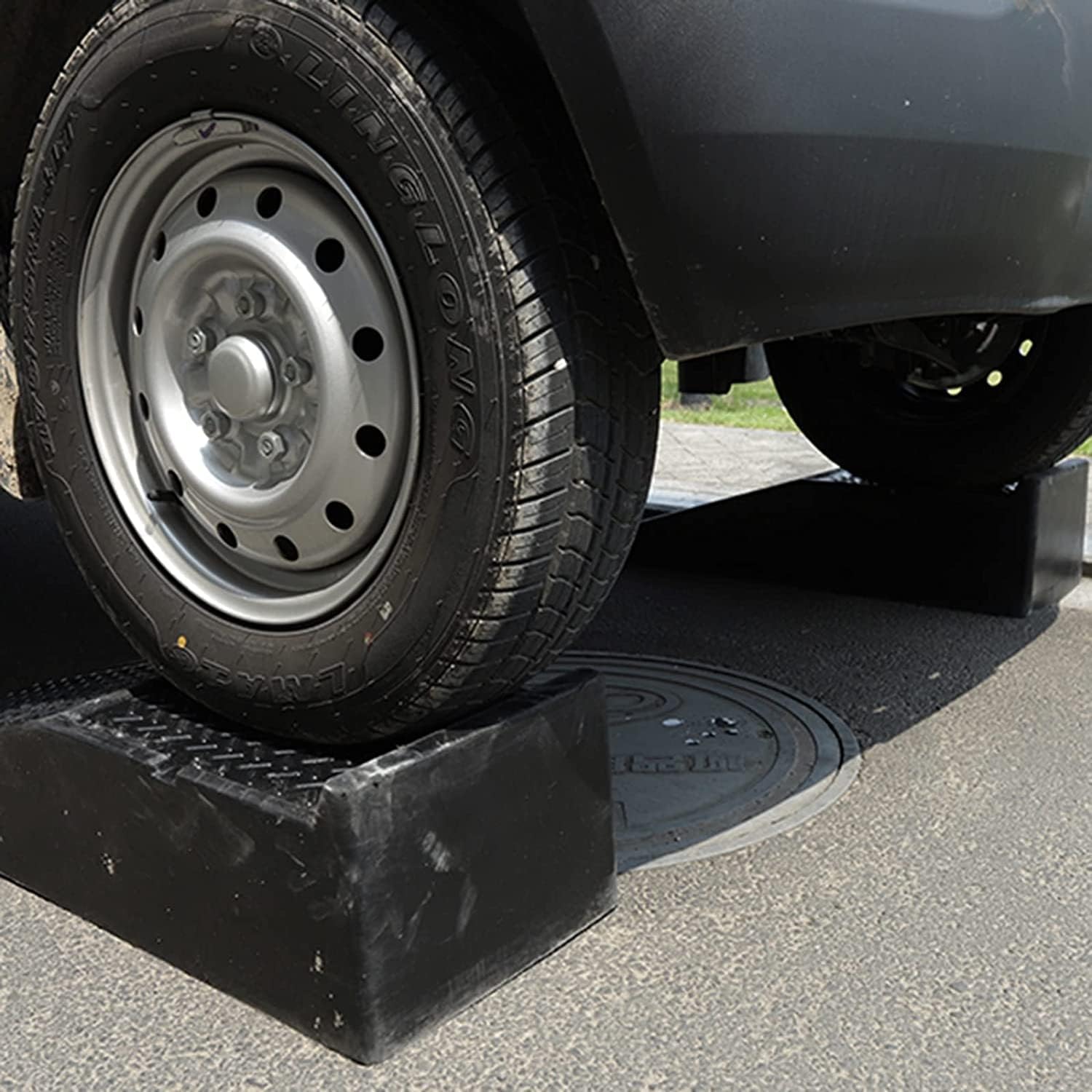 Handicap Ramps Wheelchair Ramp Non-Slip Ramps Heavy Duty Rubber Threshold Ramp Door Steps Handicap Ramps Home Stairs Scooter Ramp Sturdy