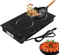 Double Induction Cooktop Induction Cooker 2 Burners, Electric Cooktops with 1800W Sensor Touch, 9 Temperature & Power Levels,Independent Control, 110~120 Volt Plug in Electric Stove