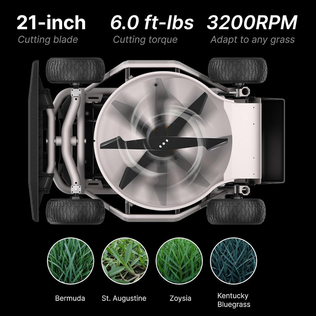 Mowrator S1 4WD 12Ah Remote Control Lawn Mower, All-Season Yard Care, 75% (37°) Slope Climbing, 21' Cutting Width, 1.5–4.3' Adjustable Cutting Height, Up to 0.75 Acres