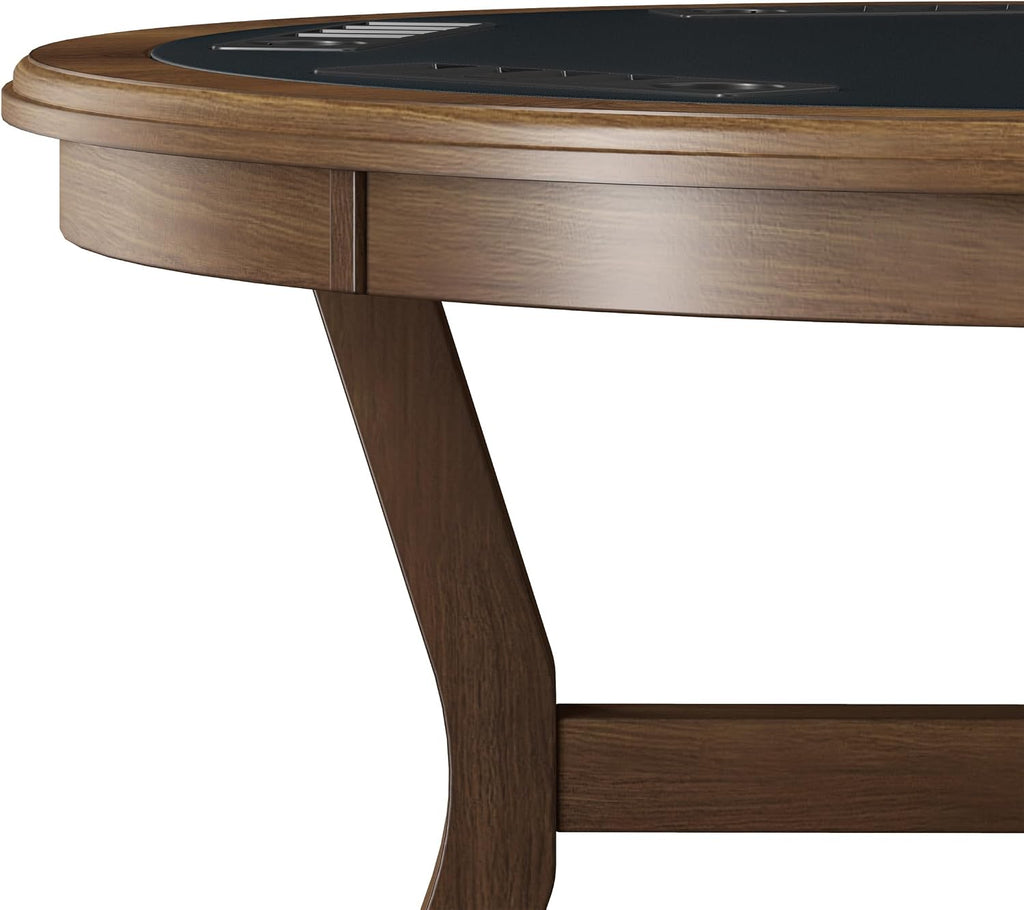 Hillsdale Furniture Cooper Convertible Wood 47 Inch Poker Game Table, Brown