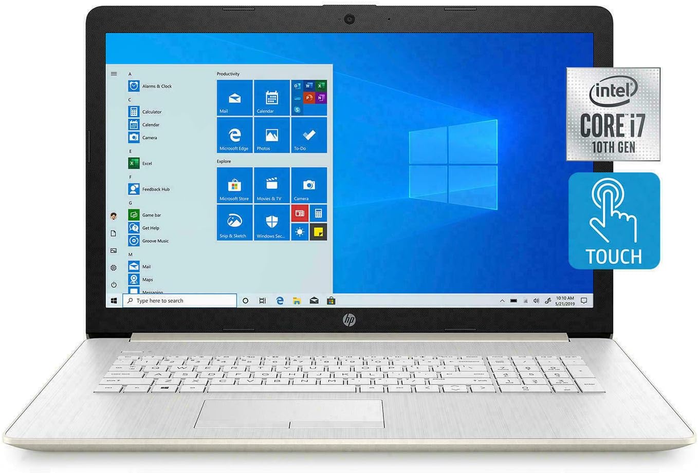 HP 2020 17.3' HD+ LED Touchscreen Laptop Intel Core i7-1065G7 8GD DDR4 512GB SSD DVDRW Windows 10