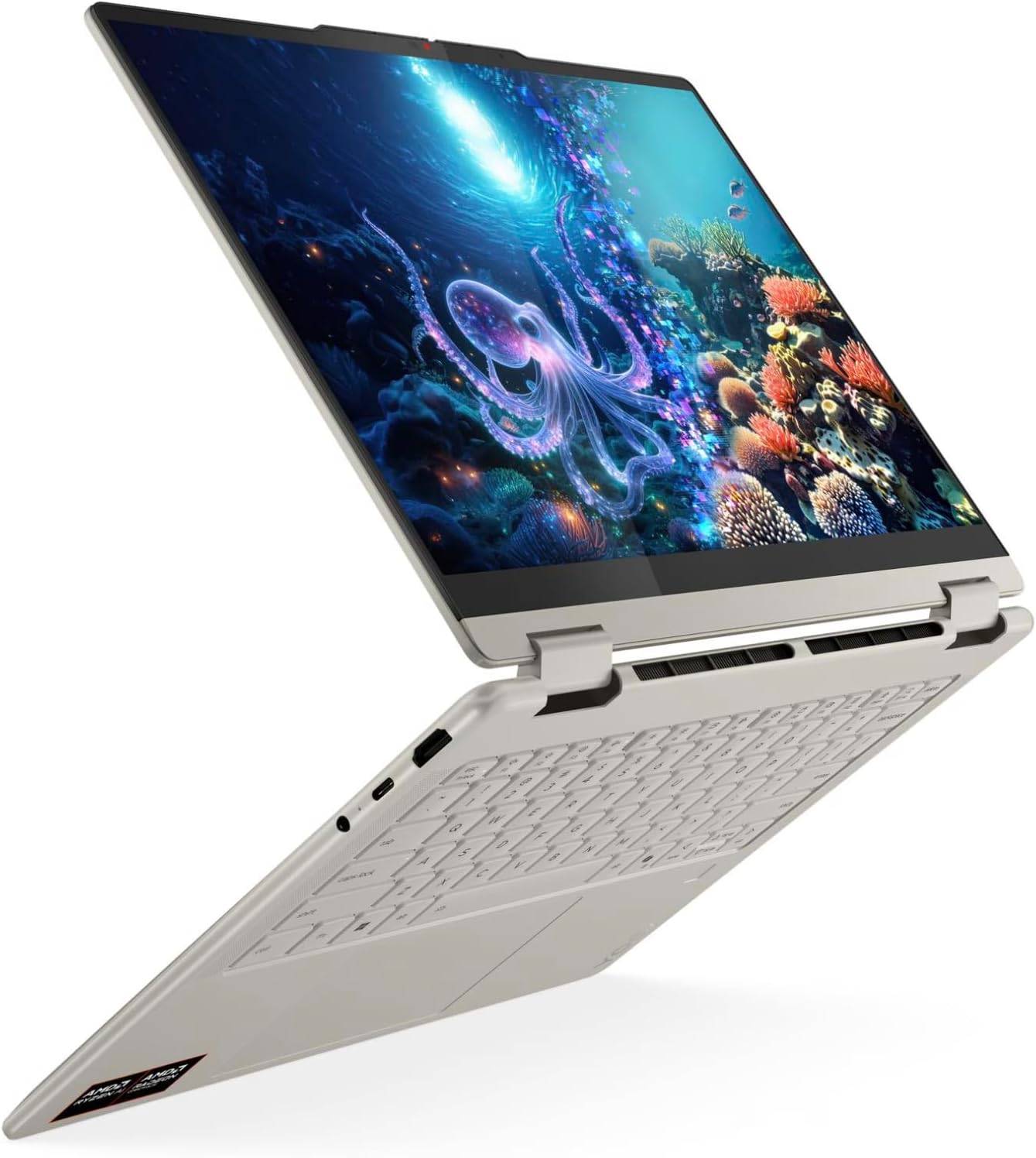 Lenovo Yoga 7 2-in-1 Laptop 14AKP10 - AMD Ryzen AI 5 340 Copilot PC - 14' WUXGA OLED Touch Display, 16GB Memory, 1TB SSD, Yoga Pen, Wi-Fi 7, FP Reader, and Win 11 Home 83JR0003US