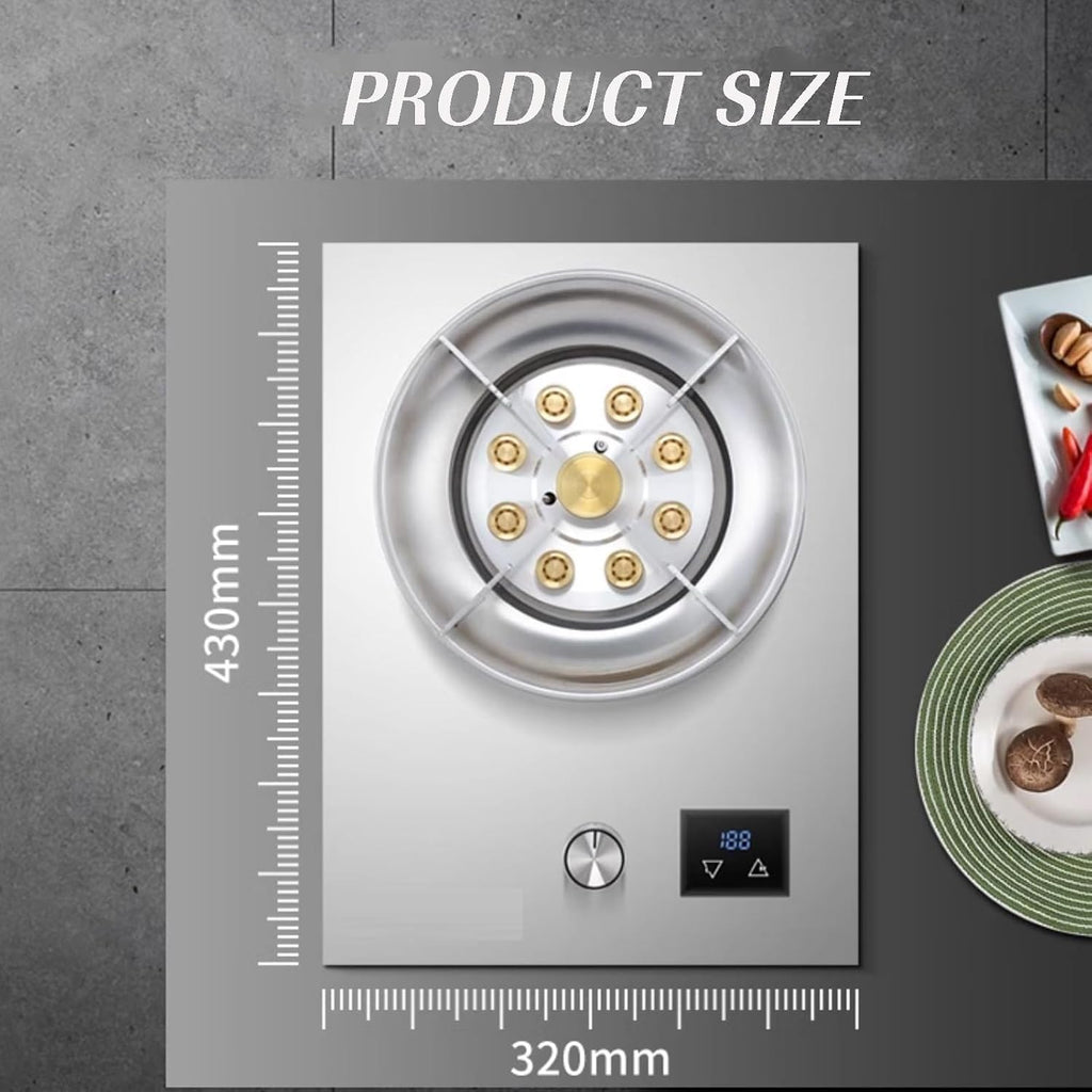 Single Burner Gas Stove,Stainless Steel Gas Stove with Timer and Flameout Protection Function,with Thermocouple Protection Ideal for Kitchens,Apartments(NG)