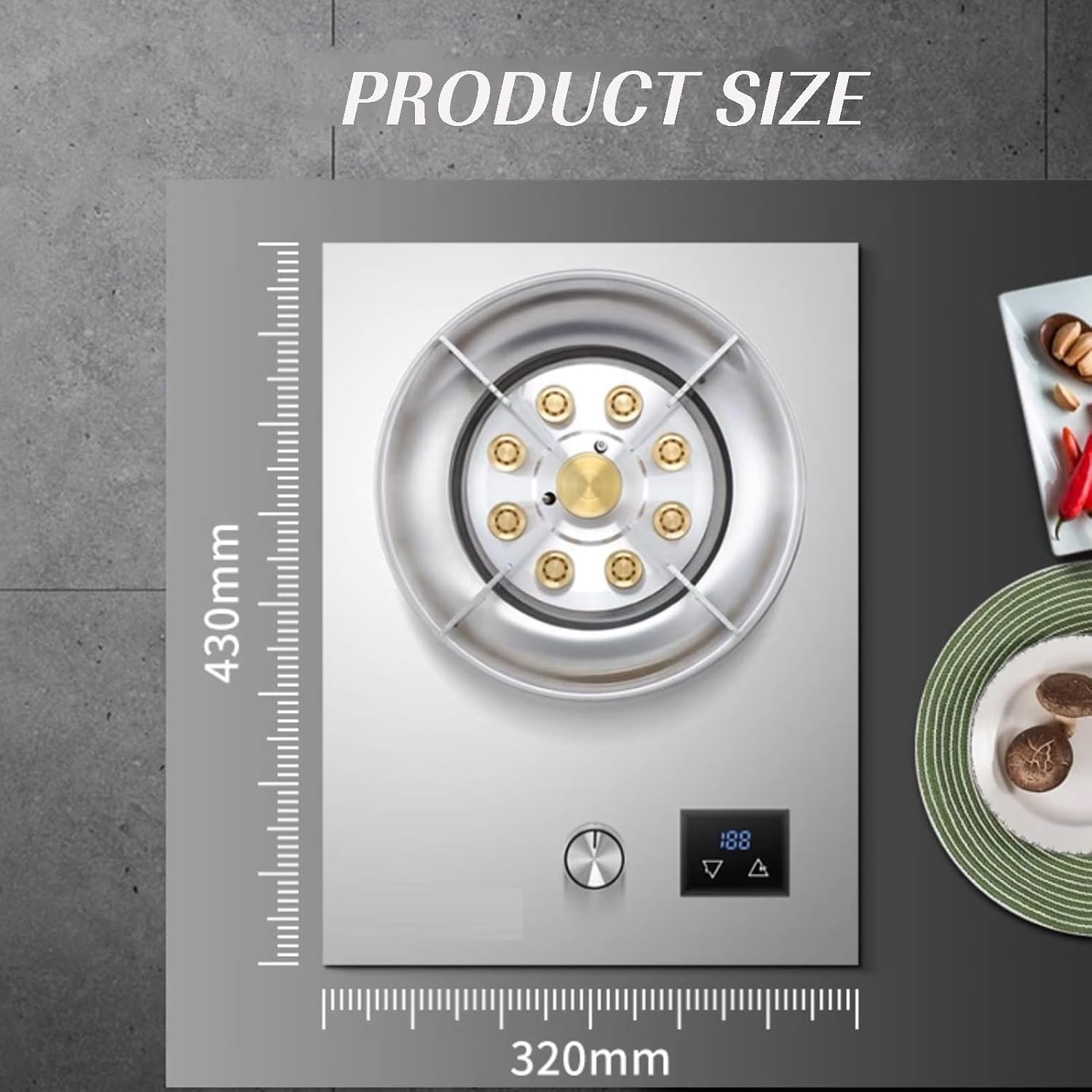 Single Burner Gas Stove,Stainless Steel Gas Stove with Timer and Flameout Protection Function,with Thermocouple Protection Ideal for Kitchens,Apartments(NG)