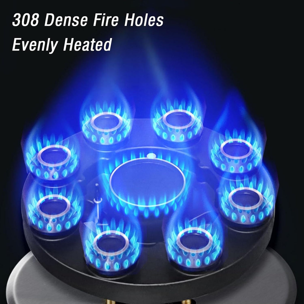 Portable Gas Stove,Single Burner Propane Stove,Max 16377.6BTU with Pulse Electronic Ignition Tempered Glass Suitable for Apartments Kitchens(black)