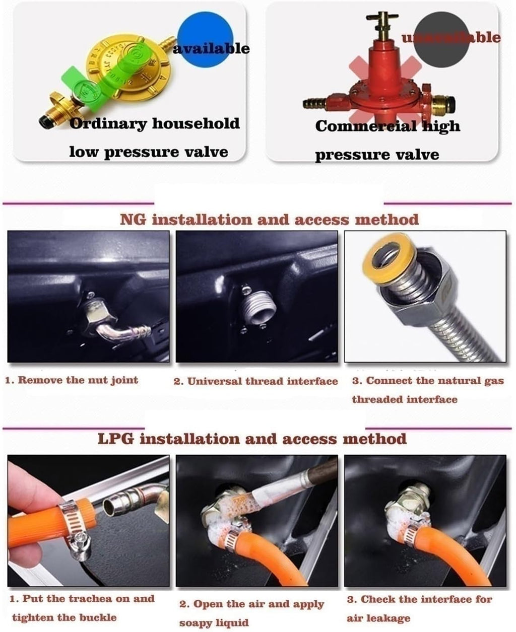 Built-in 33cm Single Burner Gas Stove, 5.2KW 9-Chamber Fire Ring Wok Burner with Flameout Protection, Anti-Gas Leakage Flame Protection, LPG/Natural Gas Kit (Size : LPG)