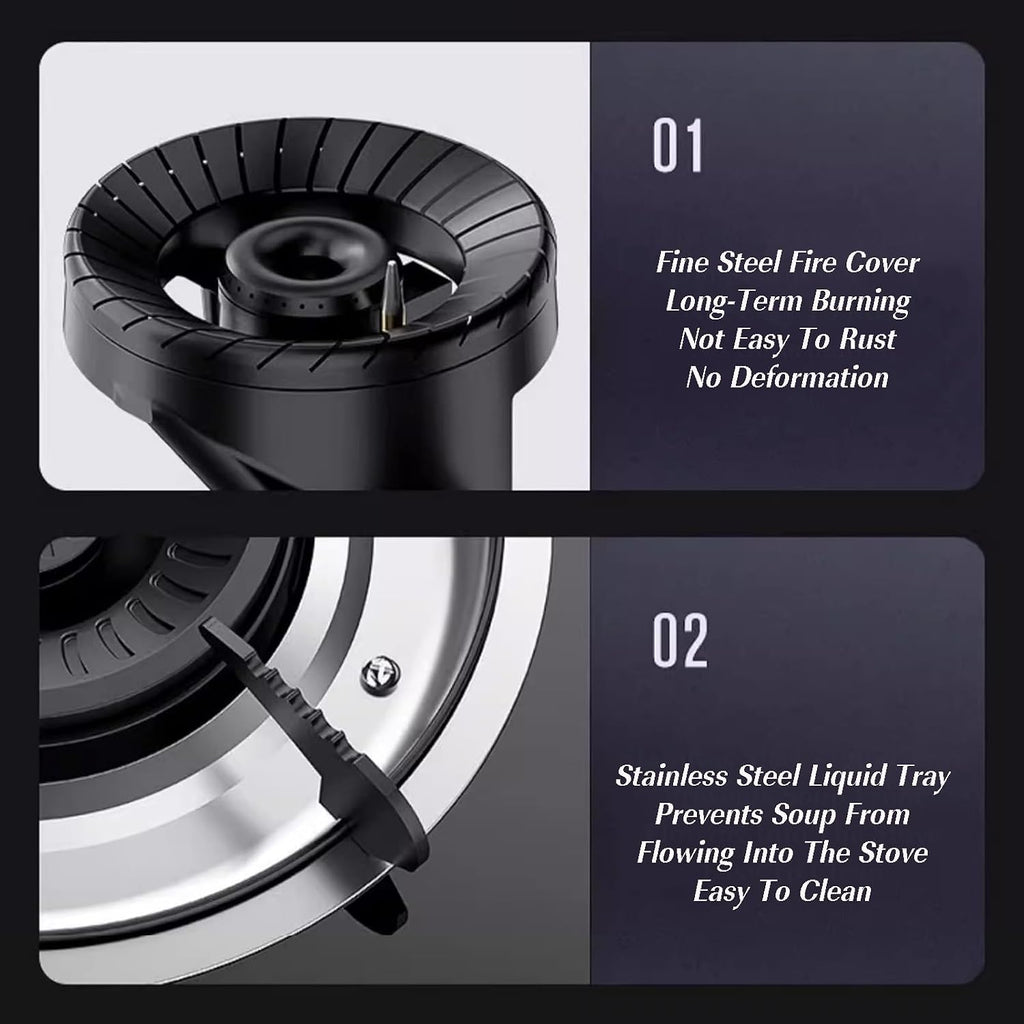 Single Burner Gas Stove,Gas Stove with Supercharged Fire and Tempered Glass,with Thermocouple Protection for Tailgating, Seafood Boil,Home Brewing