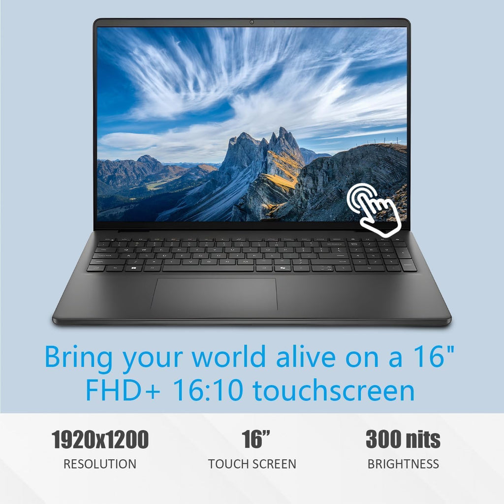 Dell 16' Business Laptop Computer, FHD+ Touchscreen Laptop, Intel Core 7 150U, 16GB DDR5• 1TB SSD• Windows 11 Pro• Backlit Keyboard, WiFi 6, HD Webcam, Copilot AI, Seibosfy
