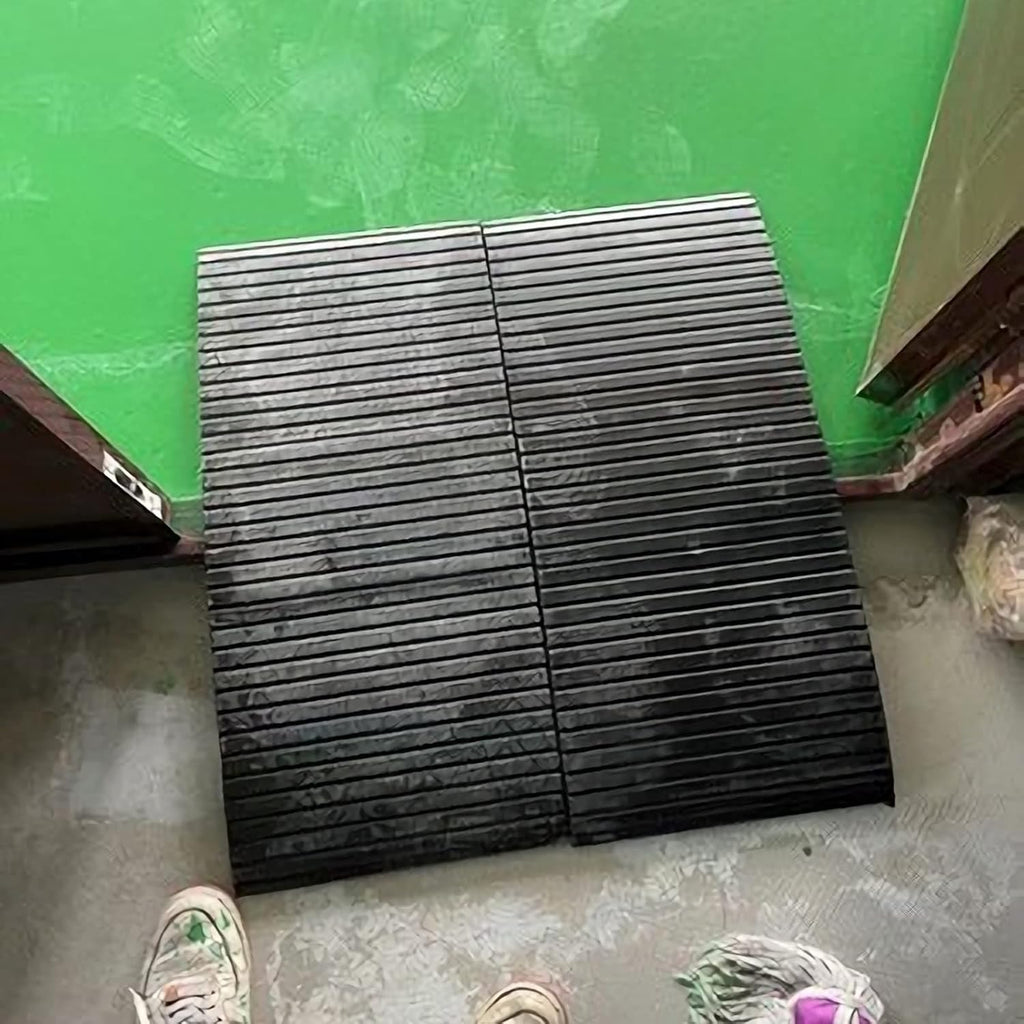 Mobility Scooter/Wheelchair Ramp for Front Door 20' Wide Threshold Ramp for Patio Sliding Door Rubber Bridge Ramp for Driveway/Shed/Doorways 32'x20'x2.5'