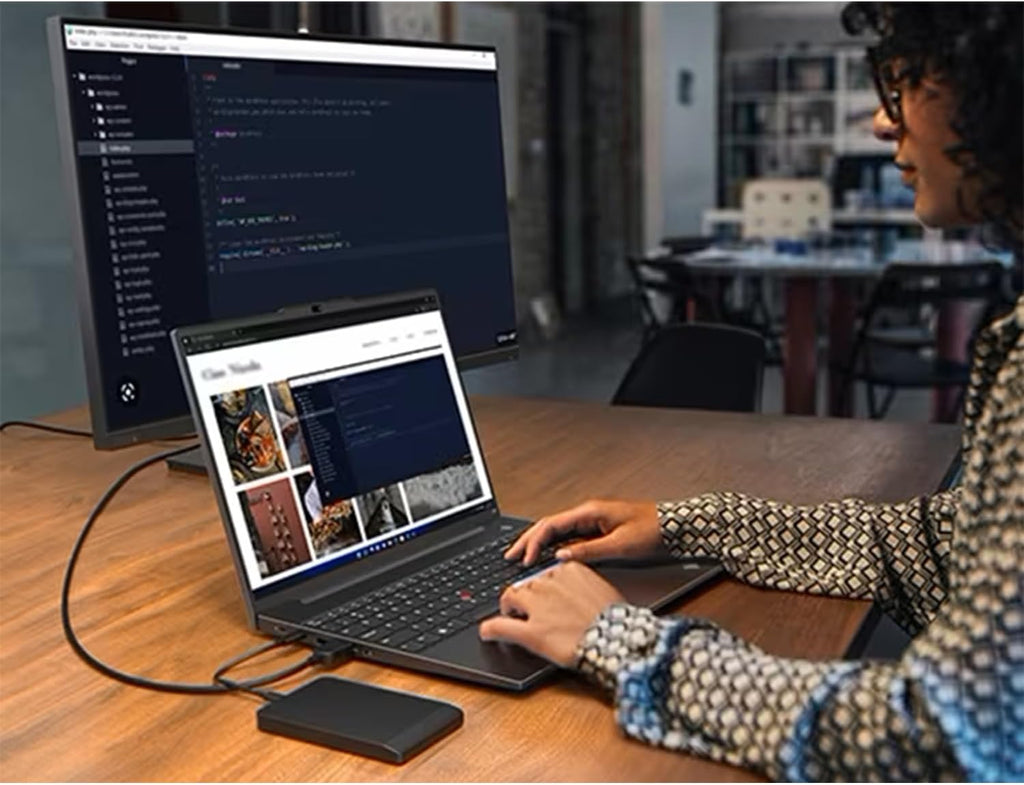 Lenovo ThinkPad E16 Business Laptop, 16' WUXGA Display, AMD Ryzen 5 7530U (Beat i7-1165G7), 40GB RAM, 1TB PCIe SSD, Webcam, HDMI, RJ-45, Fingerprint Reader, Wi-Fi 6, Windows 11 Pro, Black