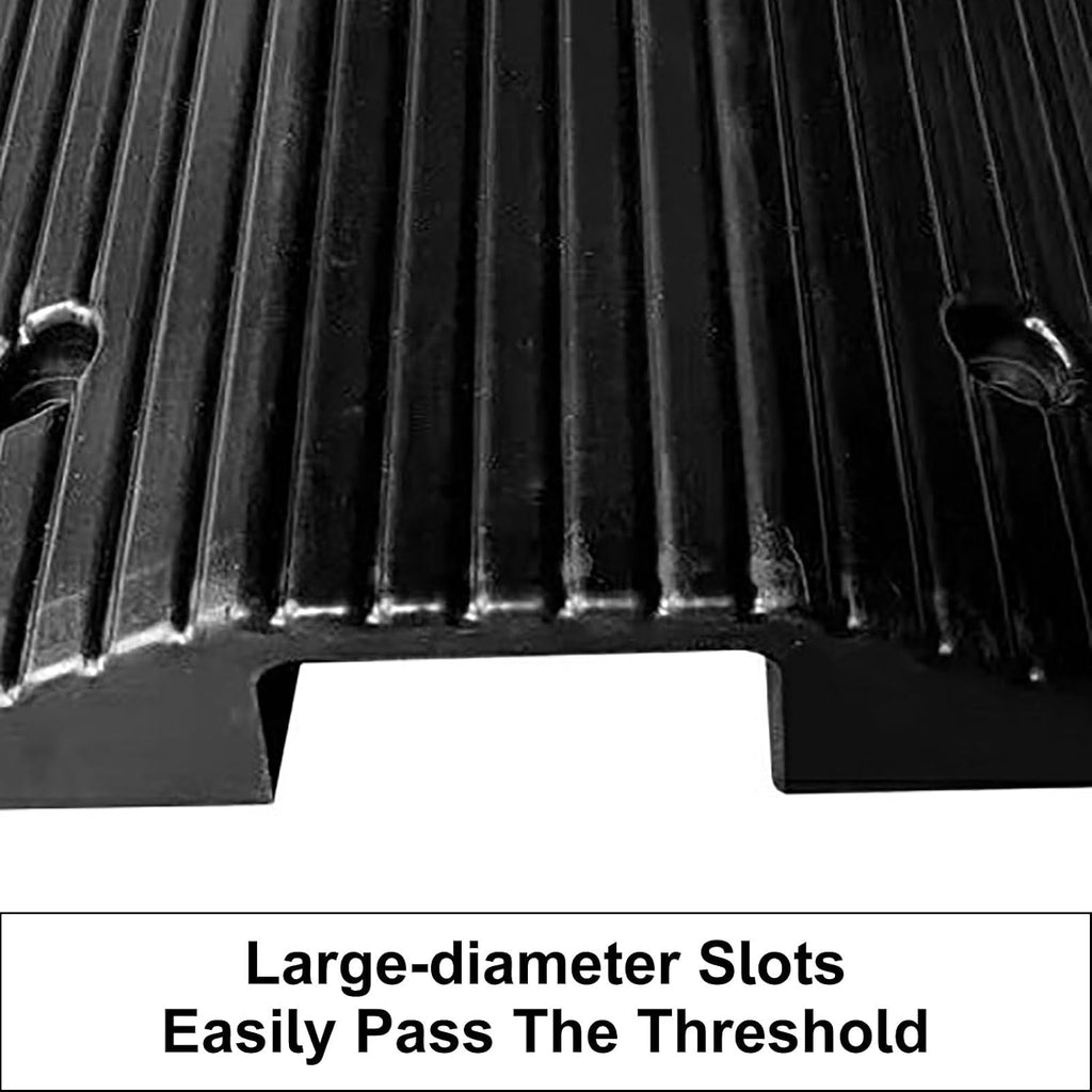 Threshold Ramp Bridge Ramp Getting Thru Door, Threshold Mat, Double-Sided Slope Mat, for Wheelchairs, Cars Vehicles, Caravan, Skateboard, Motorcycle(10cm/4in)