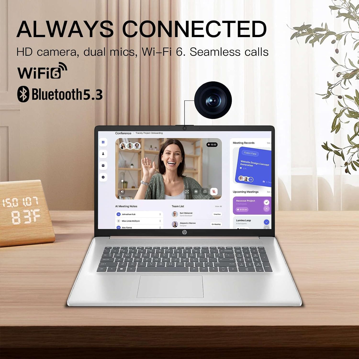 HP 17 Laptop Computer for Business and Students, 17.3' HD+ Display, Intel 10-Core i5-1334U,Windows 11 Pro, Numeric Keypad,Rosegold (32GB RAM | 1TB SSD)