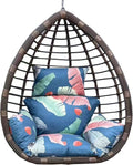 HUHJYUGE Egg Chair Cushion Only, Outdoor Hanging Swing Chair Seat Cushion Replacement, Thicken Waterproof Washable Hammock Chair Cushion with Headrest and Armrests, for Garden