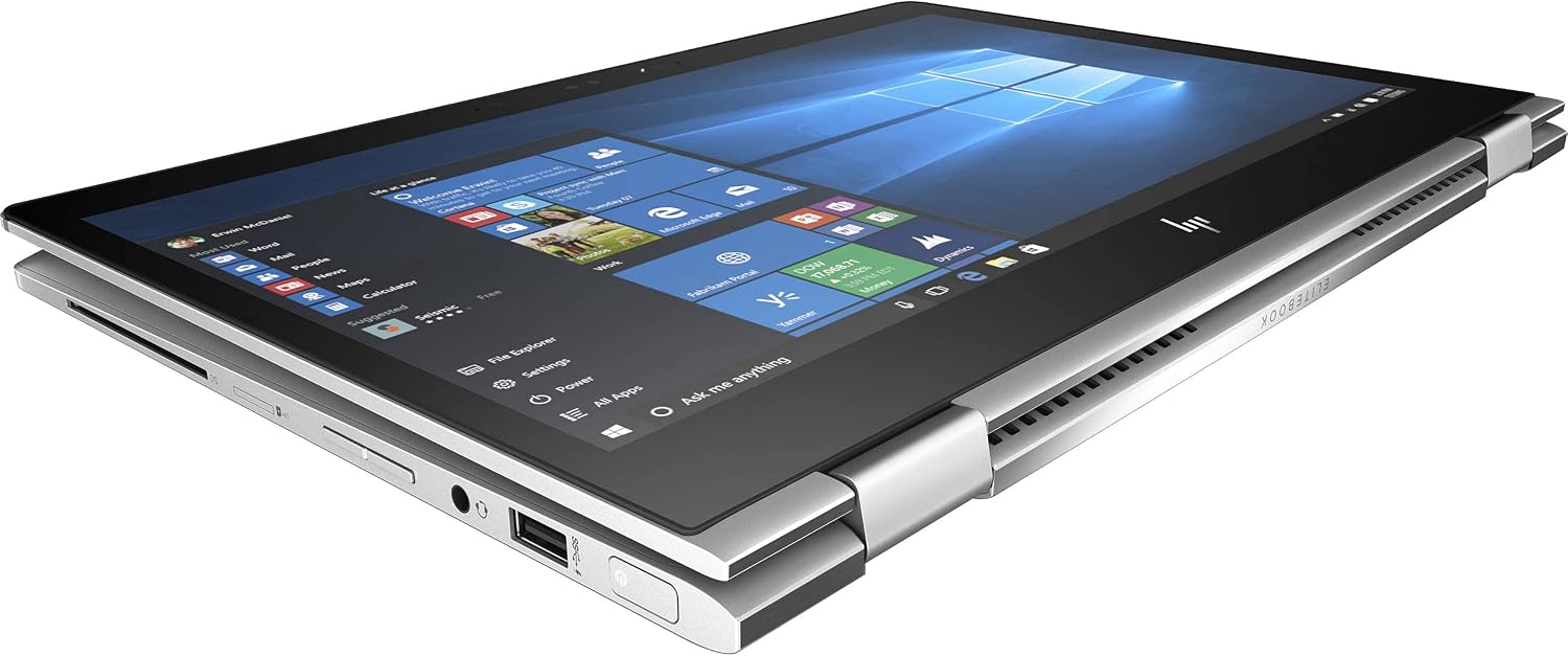 HP Elitebook X360 1030 G2 13.3' Flip Design Notebook, Windows, Intel Core i5 2.6 GHz, 8 GB RAM, 256 GB SSD , Silver (1BS97UT#ABA) (Renewed)