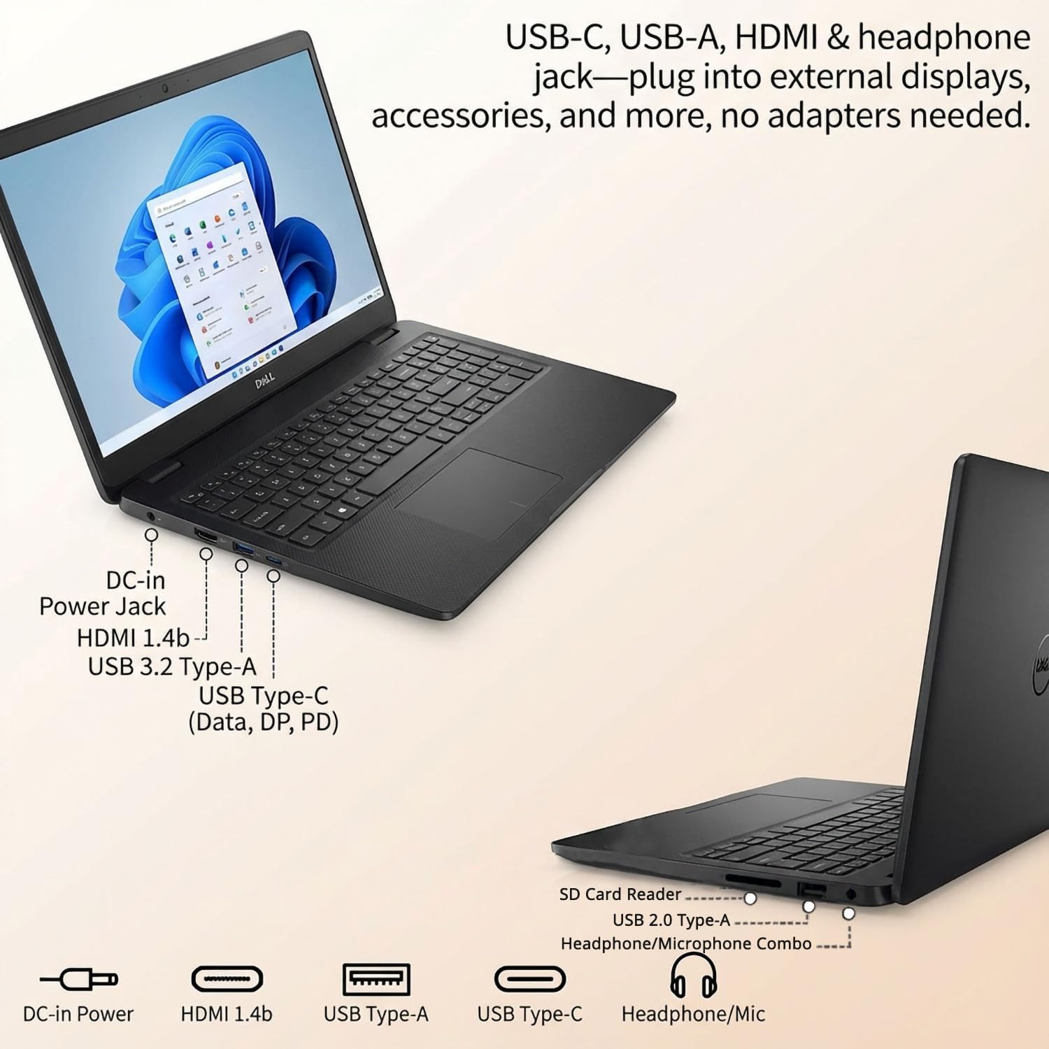 Dell 15.6' FHD Touchscreen Laptop, Intel Core i7-1355U, 16GB RAM, 512GB SSD, Wi-Fi 6 & Bluetooth, Copilot Ai, Windows 11, School, Business & Productivity, WOWPC Recovery USB