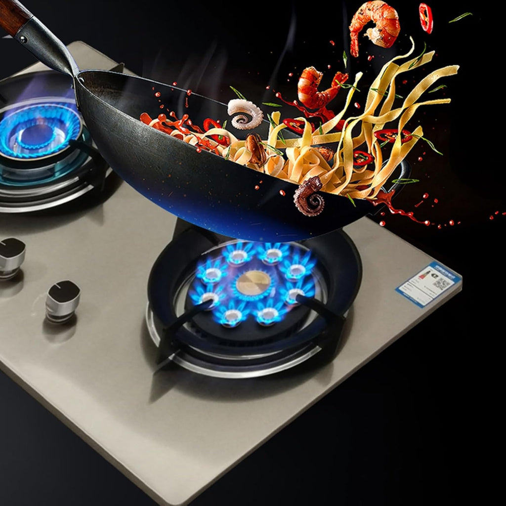Propane Stove,2 Burners Portable Propane Stove,Stainless Steel Gas Cooktop,Maximum 17742.4BTU for Food Trucks and Family Restaurants (Color : LPG)