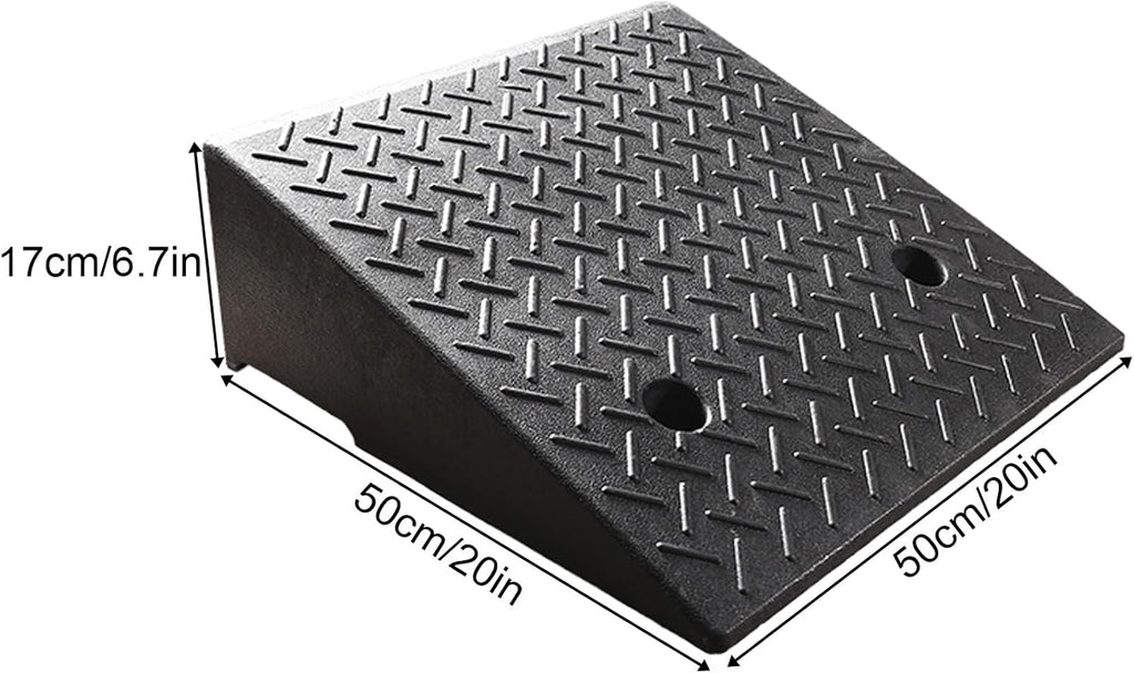 Portable Curb Ramp, Multiple, Threshold Ramp for Home, Sidewalk, Bikes, Motorcycles, Wheelchairs, Good Load-Bearing(50 * 50 * 17cm/20 * 20 * 6.7in)
