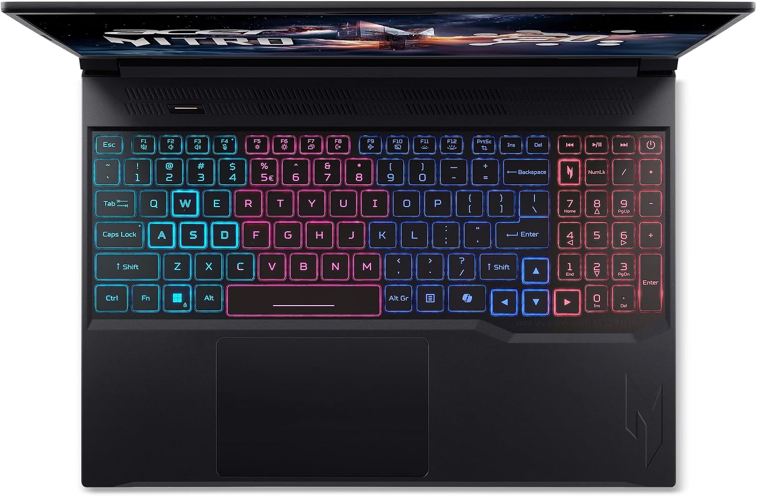 acer Nitro V 16S 16' WUXGA IPS 180Hz Gaming Laptop|Intel Core 7 Processor 240H|NVIDIA GeForce RTX 5060|RGB Backlit|Black| 16GB RAM DDR5 | 2TB SSD | Windows 11 Home | Bundle with USB 3.0 Hub