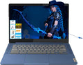 Lenovo IdeaPad Slim 3 Chromebook 14' FHD Touchscreen Laptop, MediaTek (8-Core) CPU, 4GB RAM|64GB eMMC+64GB USB Flash Drive| Chrome OS| Wi-Fi 6| SD Card Reader| Blue| for Business & Students|RK Bundle