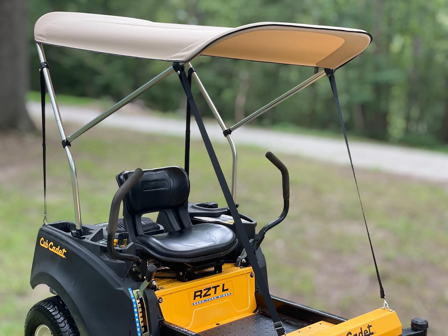 Sun Shade Canopy for Zero Turn Lawn Mower - Fits John Deere, Kubota, Cub Cadet, Troy-Bilt & Other Brands - Reduce Heat and Glare with this Umbrella Canopy for your Zero Turn Mower, Patent Pending