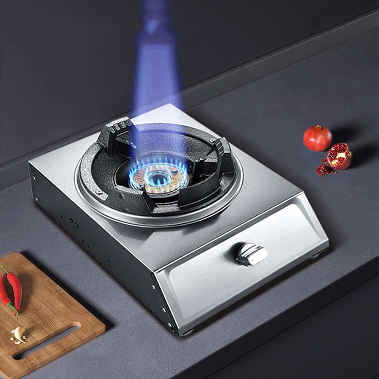 Single Burner Gas Stove,Medium and High Pressure Cast Iron Stove,with Thermocouple Protection,High Pressure Single Propane Burner,for Restaurant,fome