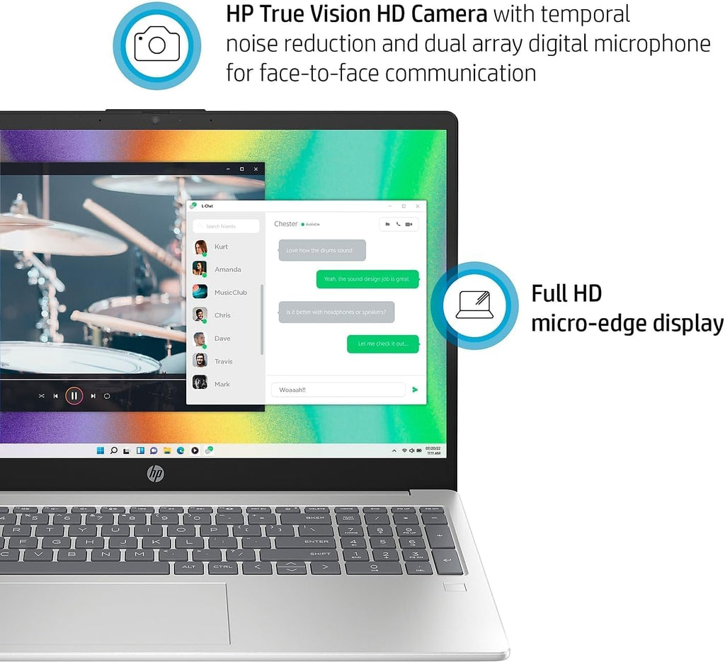 HP 15.6 Inch Touchscreen Laptop | 12th Gen Intel Core i5, 10-Core Processor (Upto 4.4GHz) | 32GB RAM, 1TB SSD | Windows 11 | Natural Silver | Fast Charge | WiFi 6 | Office 365 for The Web