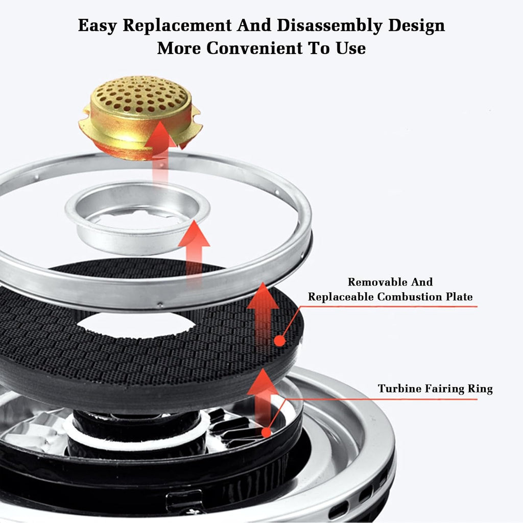 Gas Stove Single Burner,5.2KW Kitchen Counter Top Stove,Gas/LP Gas Conversion Stove,with Accidental Flameout Protection Device,for Home Kitchen(NG)