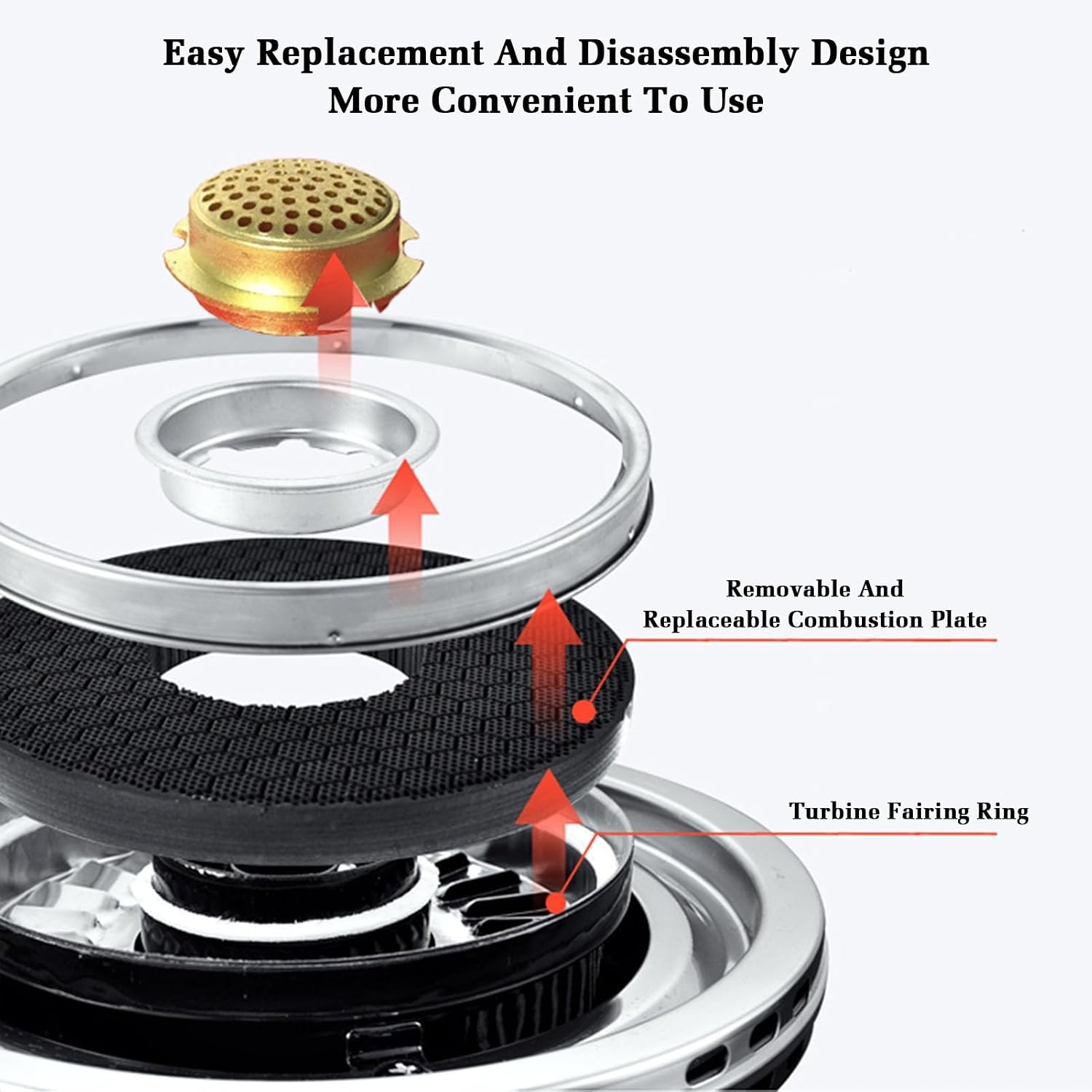 Gas Stove Single Burner,5.2KW Kitchen Counter Top Stove,Gas/LP Gas Conversion Stove,with Accidental Flameout Protection Device,for Home Kitchen(LPG)