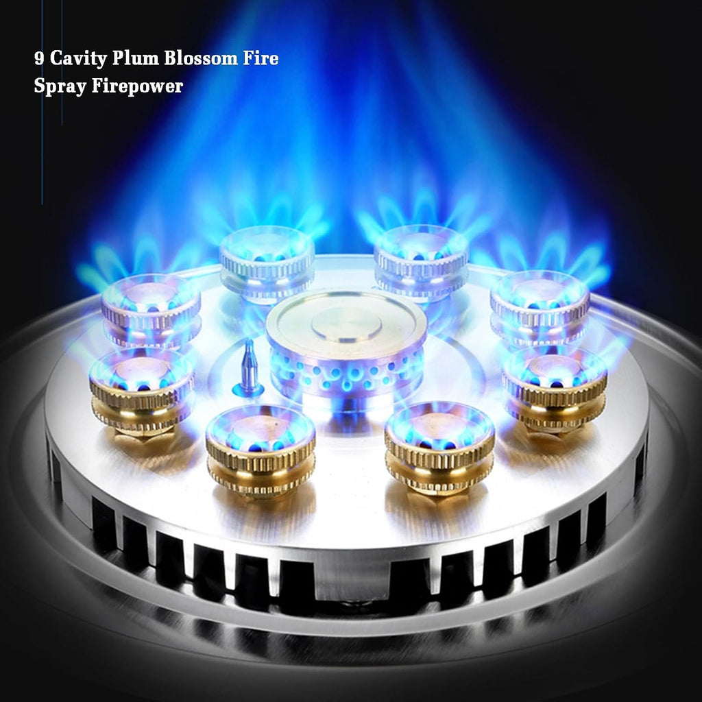 Propane Stove,2 Burners Portable Propane Stove,Stainless Steel Gas Cooktop,Maximum 17742.4BTU for Food Trucks and Family Restaurants (Color : NG)