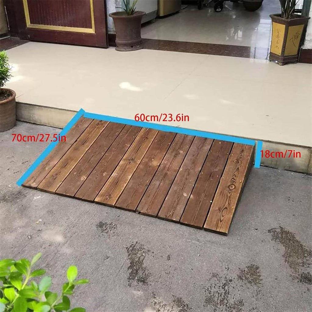4' 7' 8' 10' 12' Rise Portable Threshold Ramp, Heavy Duty Entryway Ramp Sidewalk Curb Ramp, Anti-Slip Surface Wheelchair Ramp, for Driveway Car Bike (Size : 60x70x18cm)