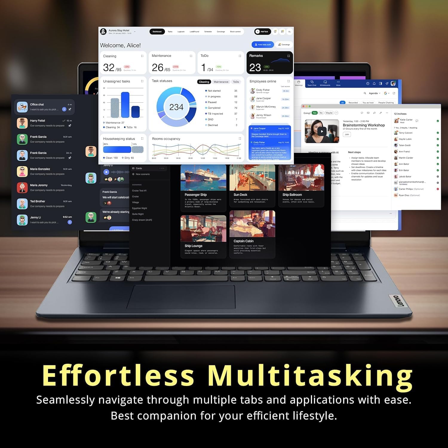 Lenovo 15.6' FHD Touchscreen Laptop Newly Thanksgiving Edition, Powerful Intel Core i5-1335U Processor (Beats i7-1255U), 40GB RAM, 1TB SSD, Windows 11 Pro with Microsoft Office, WOWPC USB