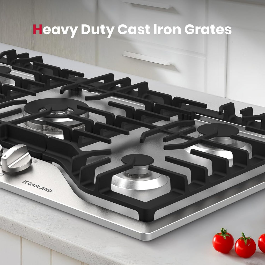 GASLAND 36 Inch Gas Cooktop, PRO GH2365SF 5 Italy Sealed Burner Propane Stovetop, NG/LPG Convertible Gas Cooktops, Plug-in with Thermocouple Protection, CSA Certified, Stainless Steel