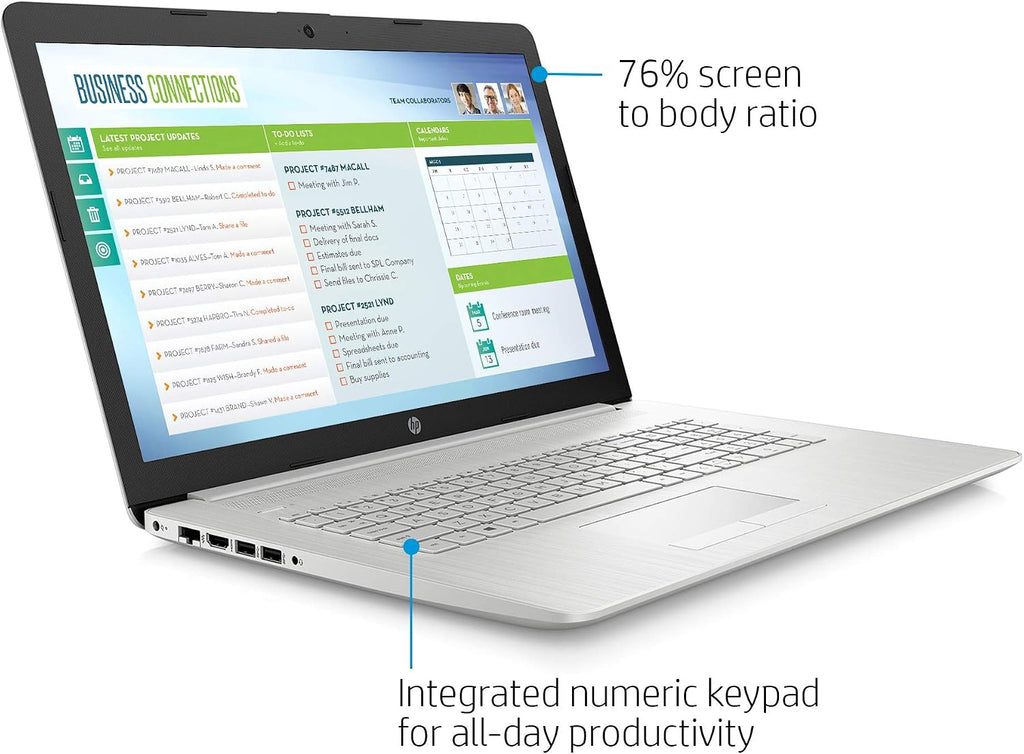 2020 New HP 17-by3063st 17.3' HD+ Display Notebook, Intel i3-1005G1, 8GB Memory, 128GB SSD + 1TB Hard Drive, Windows 10, Silver