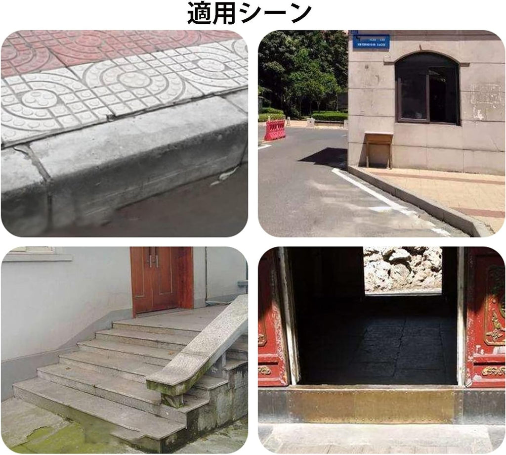 Curb Ramp, Rubber Wheelchair Ramp, Car Ramps Heavy Duty Door Kerb Threshold Ramp with Non Slip Surface, for Driveway, Loading Dock, Sidewalk, Car, Scooter