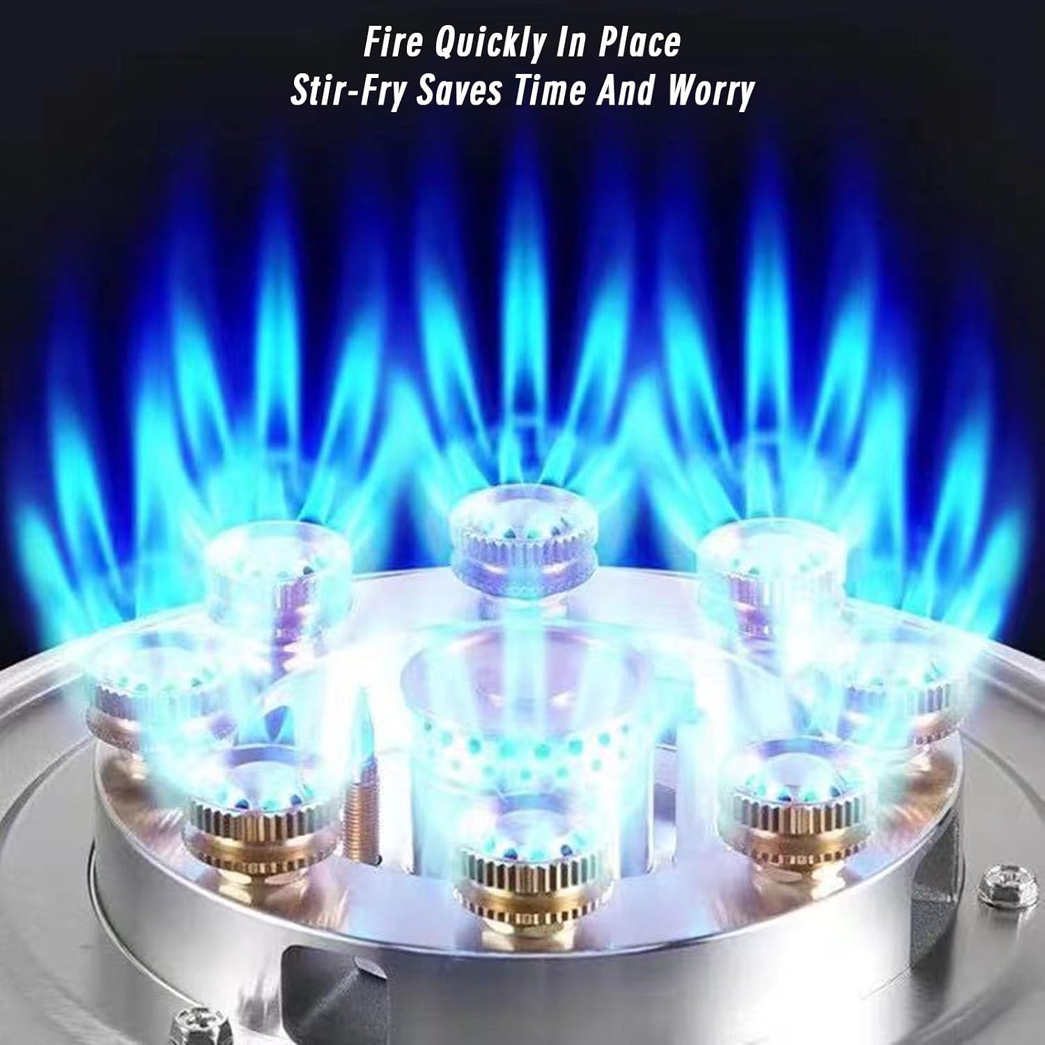 Portable Gas Stove,Single Burner Propane Stove,Max 24566.4BTU with Pulse Electronic Ignition Stainless Steel Suitable for Apartments Kitchens(silver) (Color : NG, Size : 24566.4BTU)