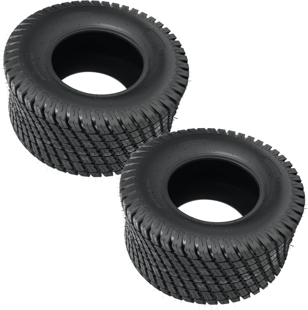 KAX 26x12-12 Lawn Mower Tires,26x12-12 Mud Tires for Off-Road, Golf Carts,4 Ply, 2Pcs,Tubeless Z-160
