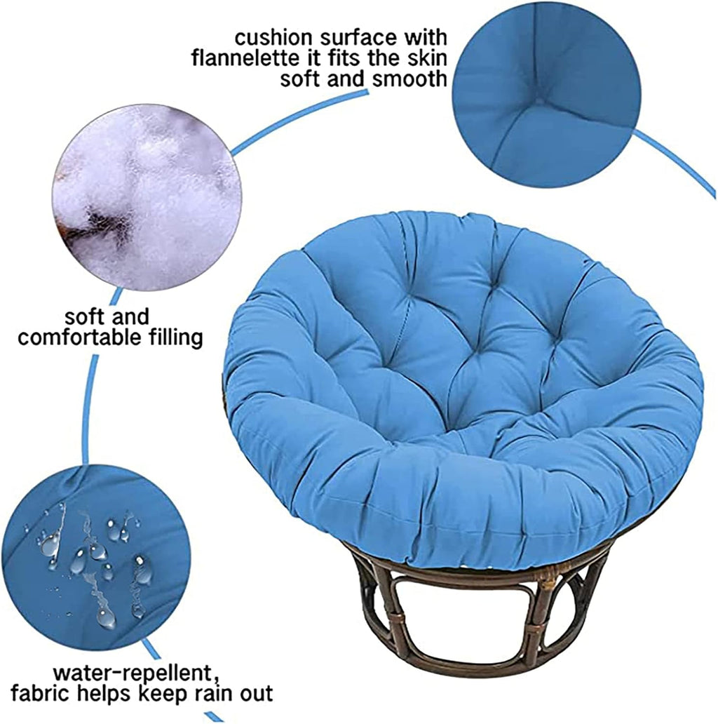 HUHJYUGE Round Hanging Egg Chair Cushion 59x59in, Hammock Chair Pads, Swing Seat Cushion, Outdoor Hanging Basket Seat Pads Waterproof, Sun-Resistant, Breathable, for Garden Terrace