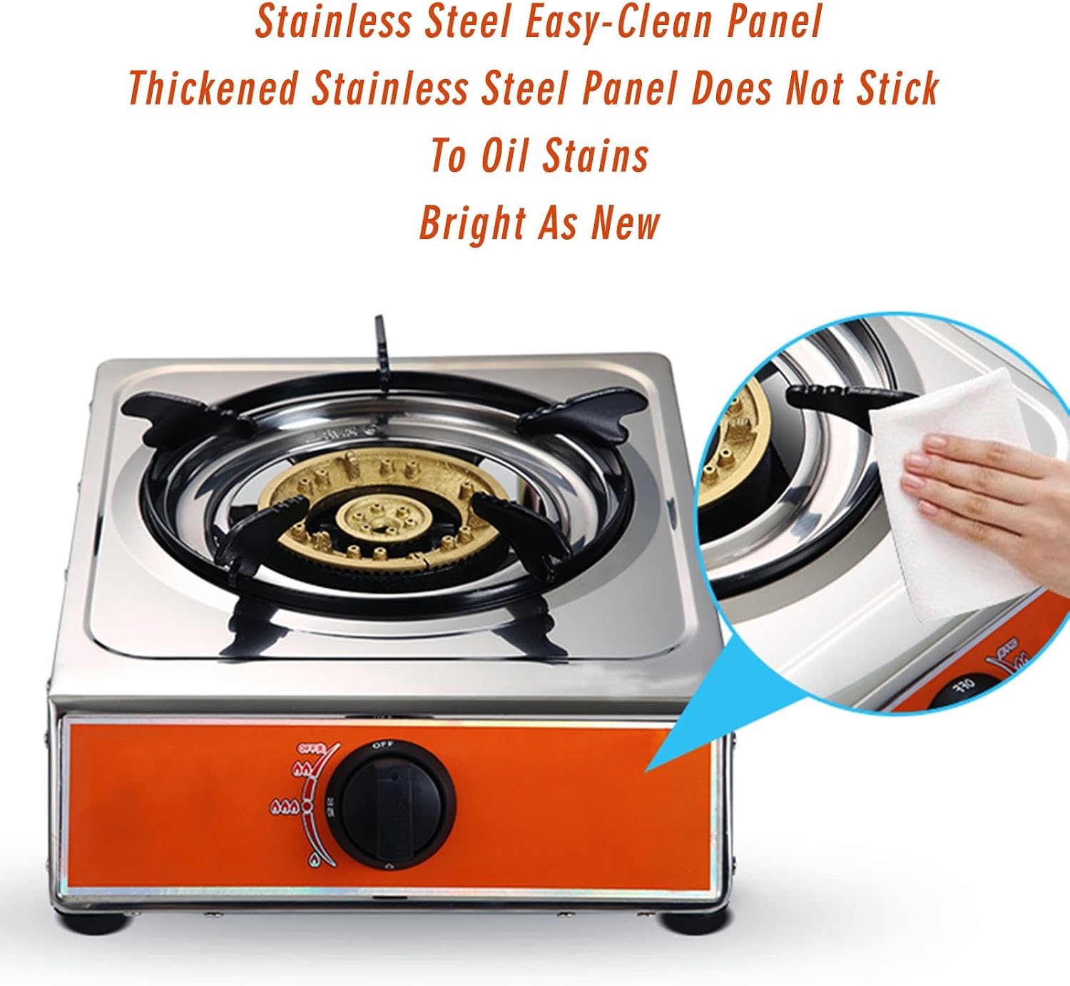 Portable Gas Stove,Cassette Stove,Max 12965.6‬BTU Single Burner Cassette Stove Piezo-Ceramic Ignition for Home Use Food Stalls and Canteens