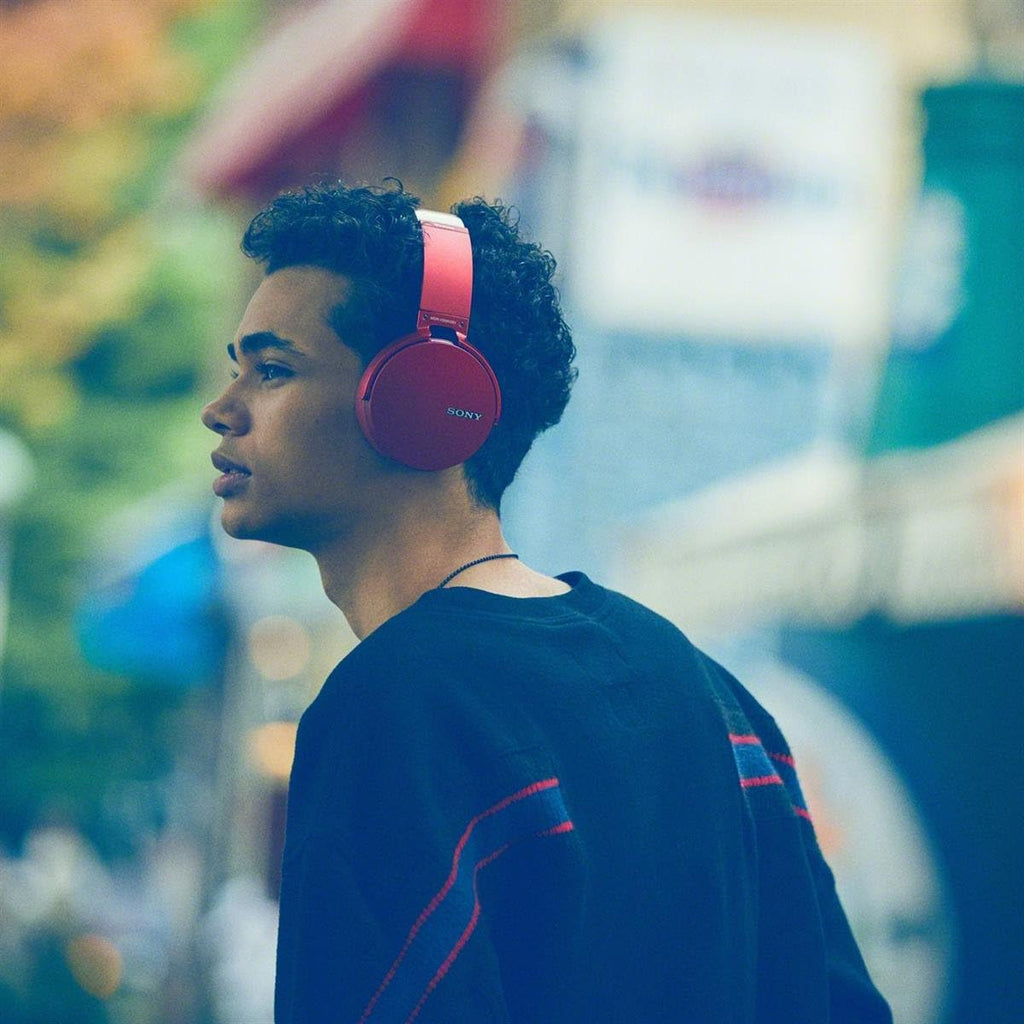 Sony XB950B1 Extra Bass Wireless Headphones with App Control, Red