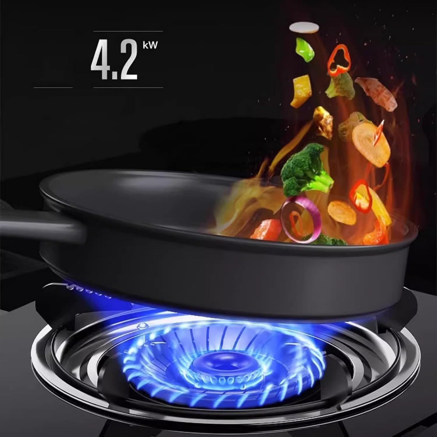 Single Burner Gas Stove,Gas Stove with Supercharged Fire and Tempered Glass,with Thermocouple Protection for Tailgating, Seafood Boil,Home Brewing