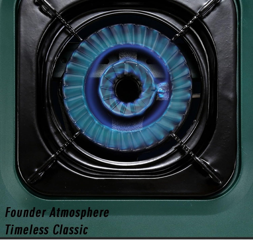 Gas Stove,4.2kw Stainless Steel Single Burner,Green Table Burner,Thermocouple Protection,Suitable for Apartments,Indoors (Size : LPG)