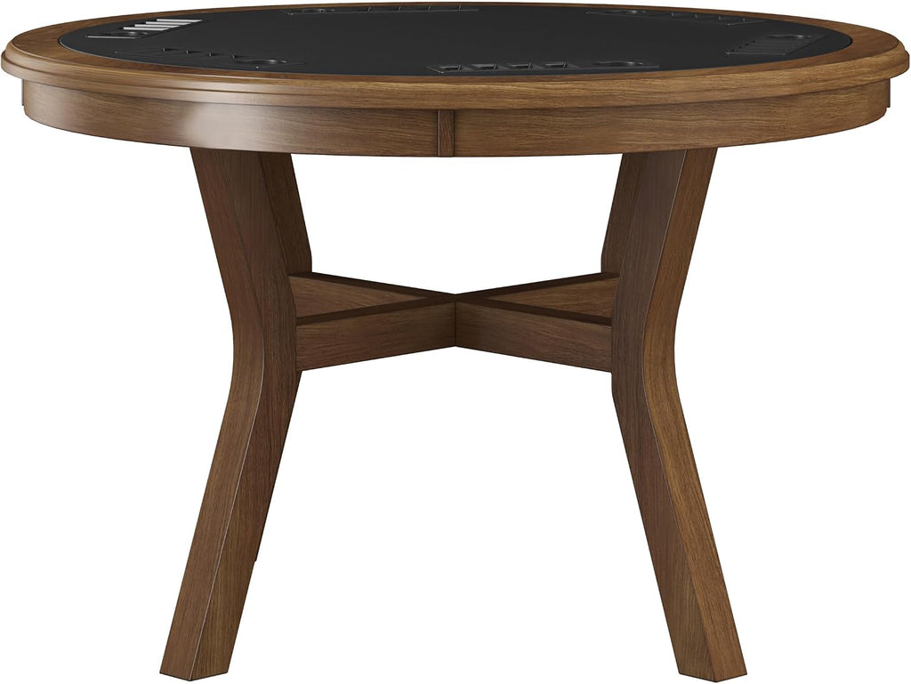 Hillsdale Furniture Cooper Convertible Wood 47 Inch Poker Game Table, Brown