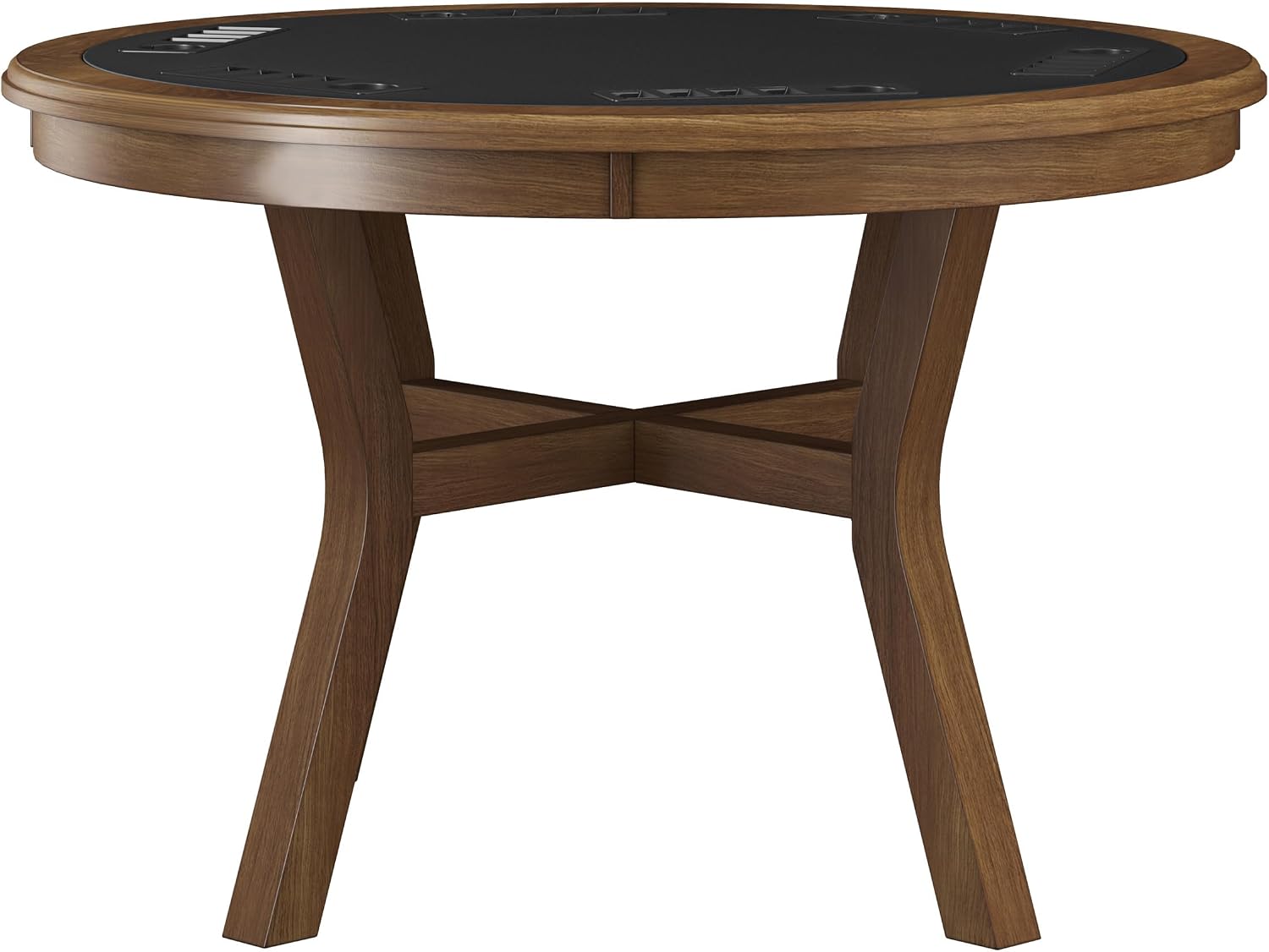 Hillsdale Furniture Cooper Convertible Wood 47 Inch Poker Game Table, Brown
