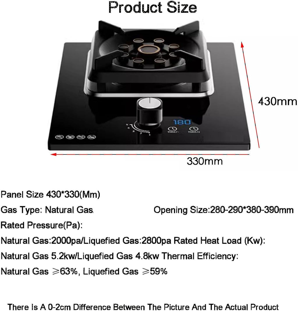 Single Burner Propane Stove,Portable Gas Propane Stove 1 Burner,Camping Stove Propane,Nine-Chamber Energy-concentrating Timer Shut-Off