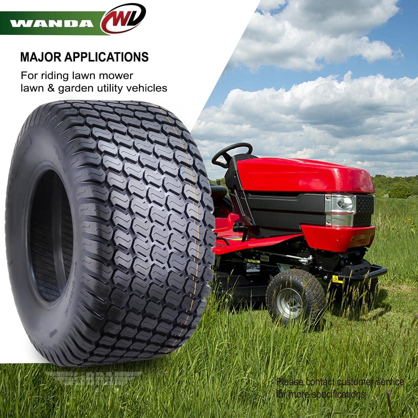 WANDA 26X12-12 Lawn Mower Tractor Cart Turf Tire 4 Ply 26x12x12-13056