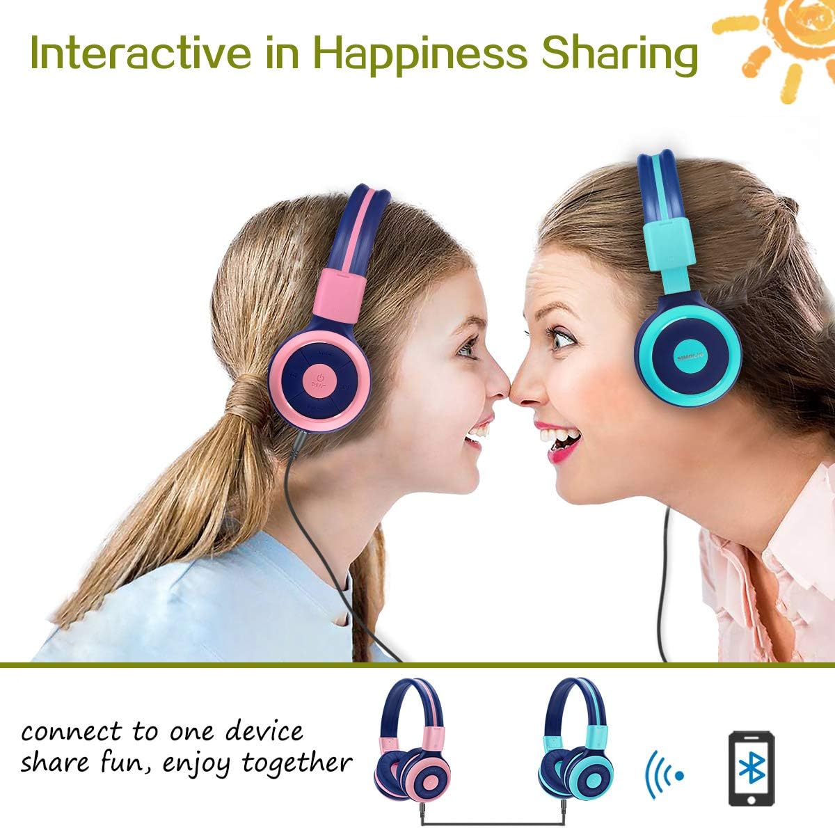 SIMOLIO Wireless IR Headphones for Car DVD and Bluetooth Headphones for Kids, Infrared Headsets Compatible with Honda Odyssey & uConnect VES & Dodge Grand Caravan & Chevy Suburban 2006-2022