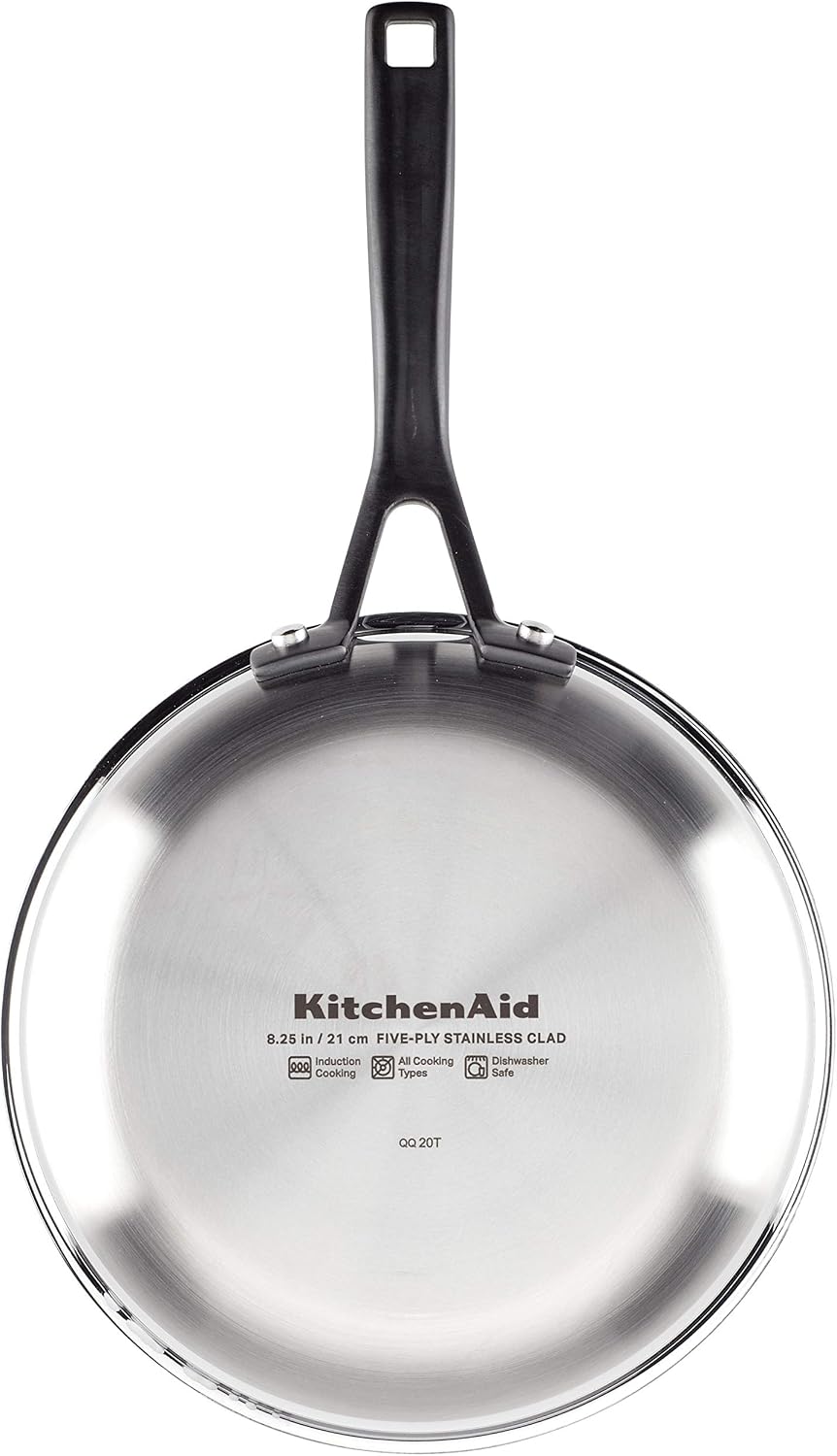KitchenAid 5-Ply Clad Polished Stainless Steel Cookware Pots and Pans Set, Cookware Set (10 Piece)